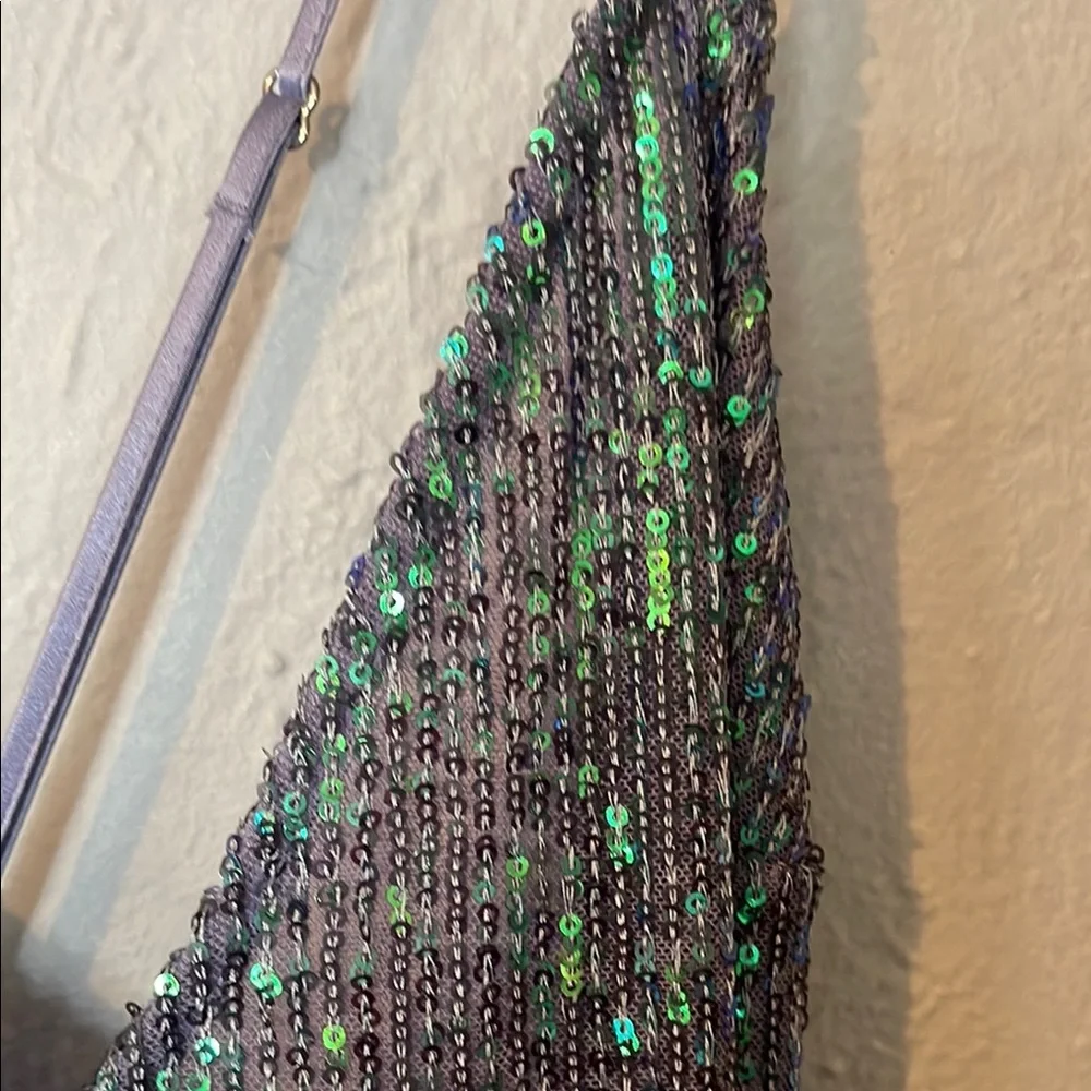Victorias Secret Sequin V-Neck Dress in Purple and Silver - Picture 4 of 7
